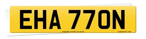 Registration number EHA 770N
